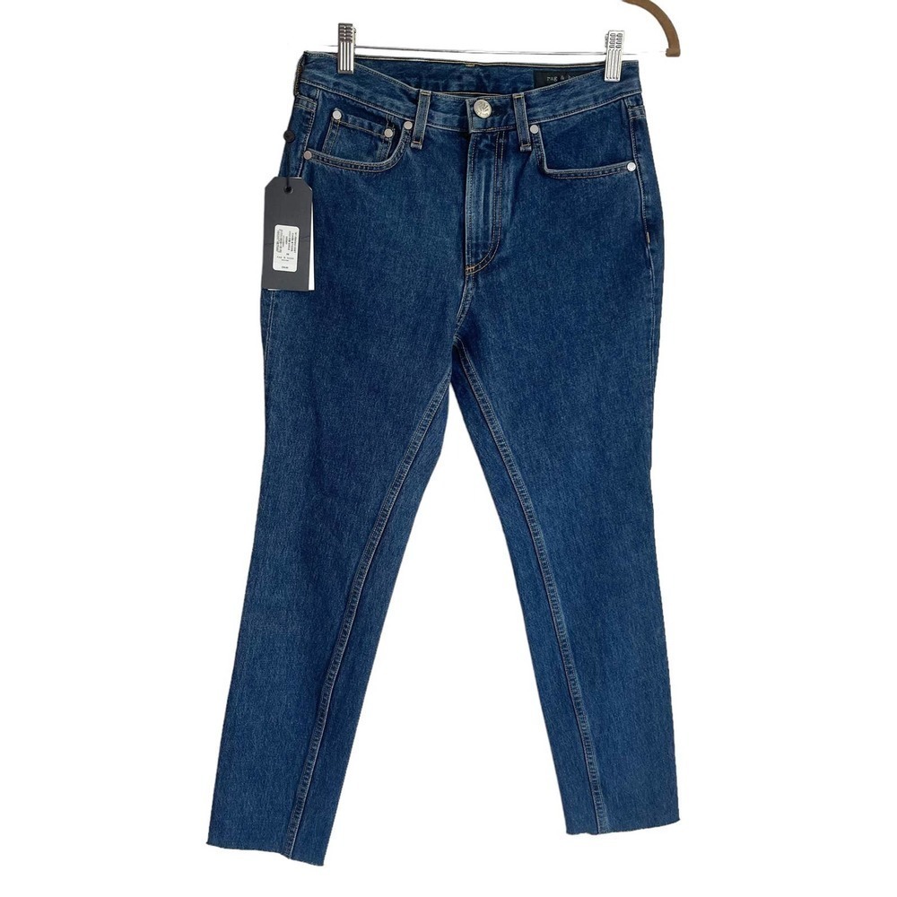 Rag & Bone High Rise Ankle Skinny Dark Stone Jeans Size 25 NWT - Picture 6 of 12